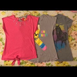 3 Cute Girls T-shirts Size 7/8 Medium